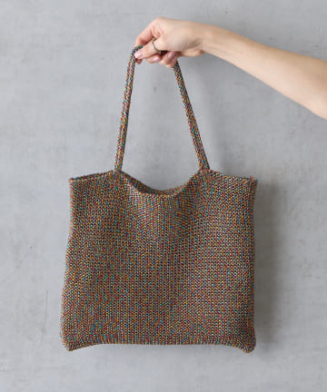 BIRTHDAY BAR(バースデイバー) 【cache cache カシュカシュ】ラメ糸編みトート