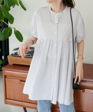 DISCOAT(ディスコート) 【新色追加!/WEB限定】ティアードギャザーチュニック