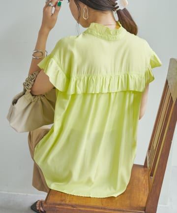 DISCOAT(ディスコート) 【WEB限定】フリルノースリブラウス