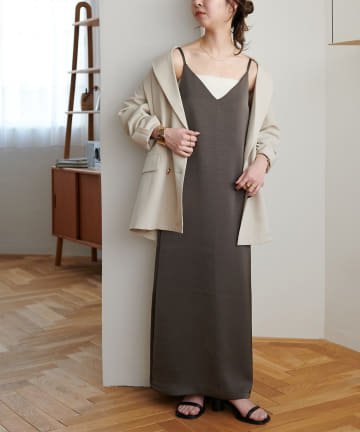 DISCOAT(ディスコート) 【新色追加!/WEB限定】サテンキャミワンピース