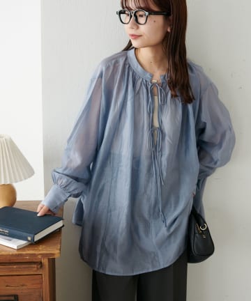 【新色追加!/WEB限定】前後2WAYシアーブラウス