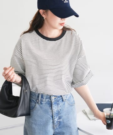 【WEB限定】ボーダービッグ半袖Tシャツ