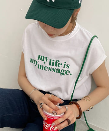 【WEB限定】アメリカンロゴフレンチスリーブTシャツ