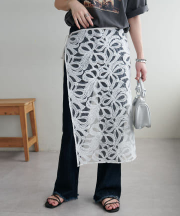 DISCOAT(ディスコート) 【WEB限定】ラップレーススカート