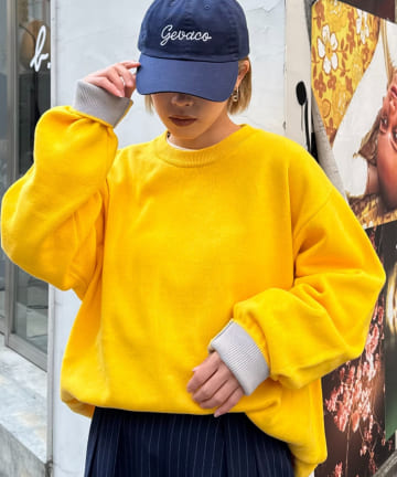 CIAOPANIC TYPY(チャオパニックティピー) 【洗えるニット】ユニセックスビックシルエットロンTeeライクニット