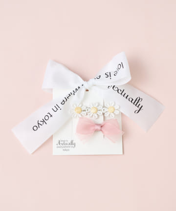 BIRTHDAY BAR(バースデイバー) KIDS HAIR PIN　デイジーとリボン