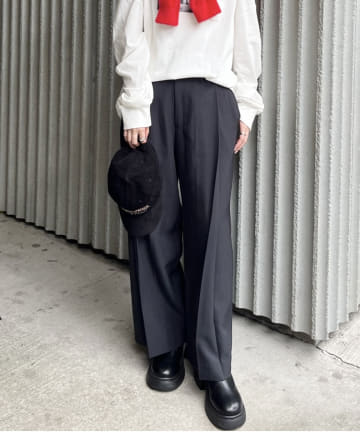 OUTLET(アウトレット) 【mystic】シンプルスラックスパンツ