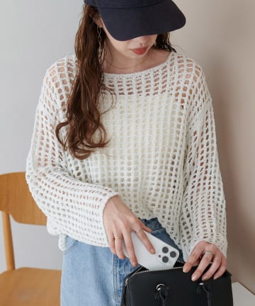 【新色追加!/WEB限定】ラメスパンコールスカシプルオーバー