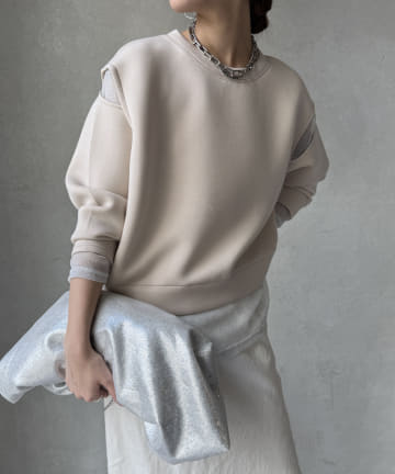 【WEB限定】レイヤードショルダースリットトップス