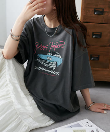 【WEB限定】ピグメントカープリントTシャツ《ユニセックス》
