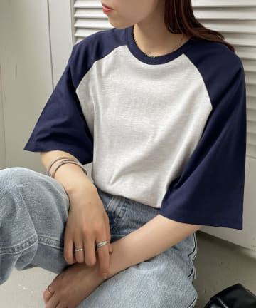 DISCOAT(ディスコート) 【WEB限定】ラグランスリーブビッグTシャツ《ユニセックス》