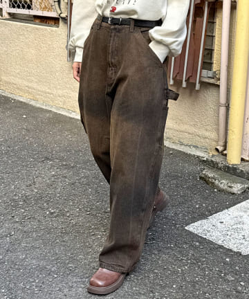 フェード加工ペインターパンツ