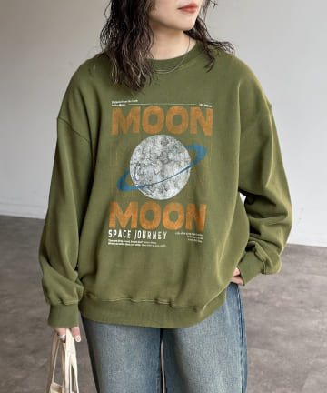 パウダー加工裏毛スウェット