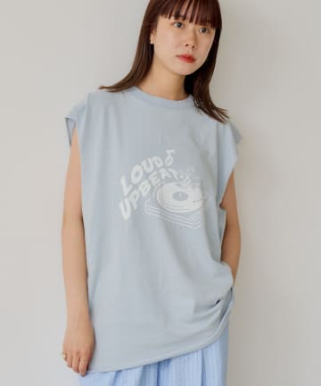 Kastane(カスタネ) 【WHIMSIC】ロゴプリントスリーブレスTシャツ