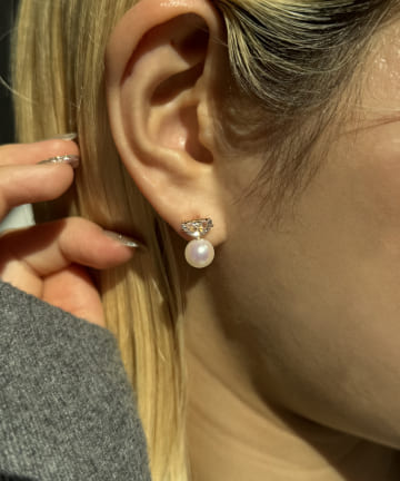 Lattice(ラティス) パールビジューピアス