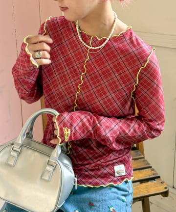 CIAOPANIC TYPY(チャオパニックティピー) 【HELLO.SANFRANCISCO】チェックチュールトップス