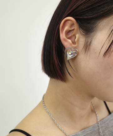 キラキラハートピアス