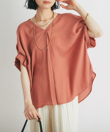 un dix cors(アンディコール) 《後ろ姿も綺麗に決まる◎》バックデザインワッシャーカルゼブラウス