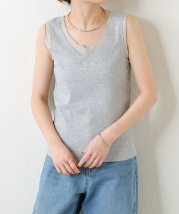 COLLAGE GALLARDAGALANTE(コラージュ ガリャルダガランテ) 【C′NOTE/ノート】Vネックタンクトップ