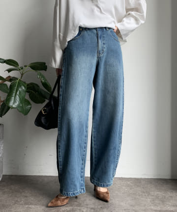 DOUDOU(ドゥドゥ) 【WEB限定】サイドタックデニム