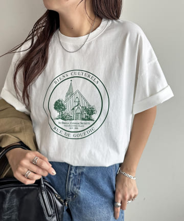 DISCOAT(ディスコート) 【ユニセックス】スーベニアモノクロモチーフTシャツ《WEB限定カラーあり》
