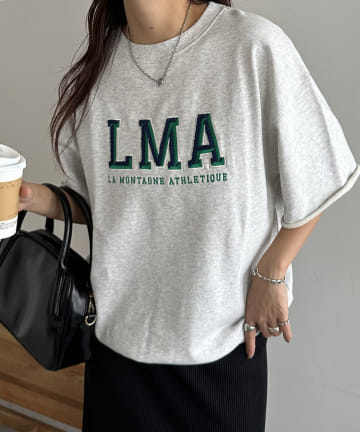【ユニセックス】サガラ刺繍半袖スウェット