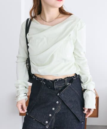 mystic(ミスティック) 【大人気シリーズ/8色展開】オフショルロングTシャツ※EC限定カラーあり