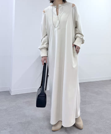 mystic(ミスティック) ショルダースリットヘンリーワンピ