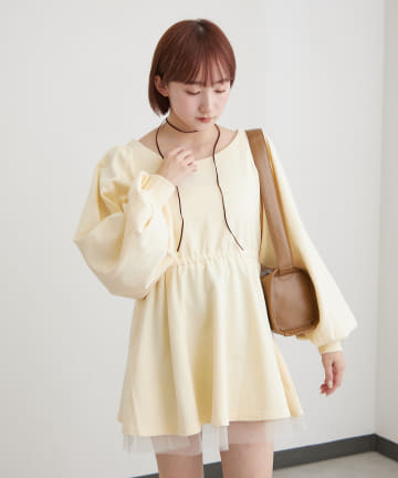 [mline]ペプラムミニワンピース