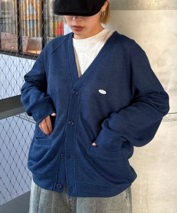 ■カットメッシュカーディガン