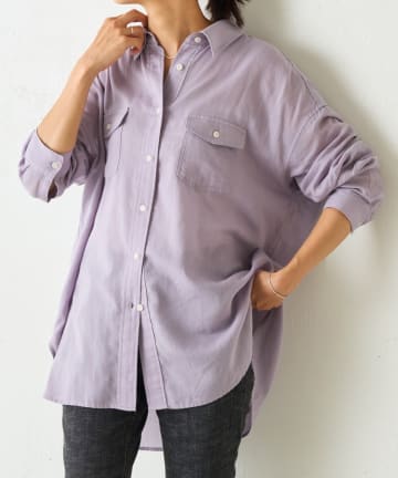 BEARDSLEY(ビアズリー) シフォンデニムシャツ