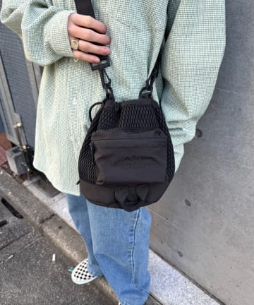 CIAOPANIC TYPY(チャオパニックティピー) 【Franklin Climbing】メッシュ巾着ショルダーバッグ