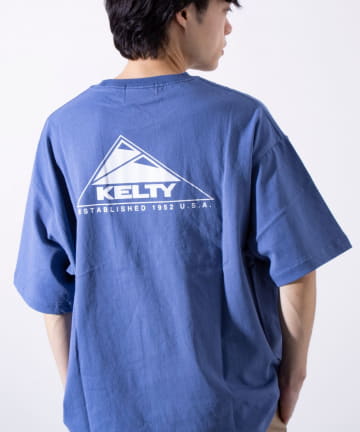 【KELTY×GLOSTER】別注 ワンポイントワッペン バックプリントTシャツ