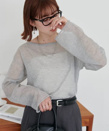 DISCOAT(ディスコート) 【9色展開！/程よい透け感/WEB限定】2WAYワンショルシアープルオーバー