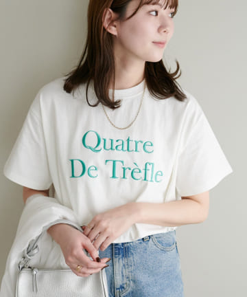 DISCOAT(ディスコート) 【WEB限定】クアトレロゴ刺繍半袖Tシャツ