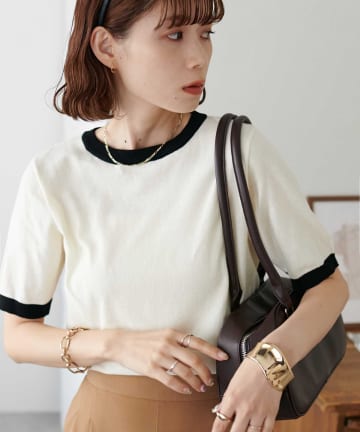 【WEB限定】配色半袖プルオーバー