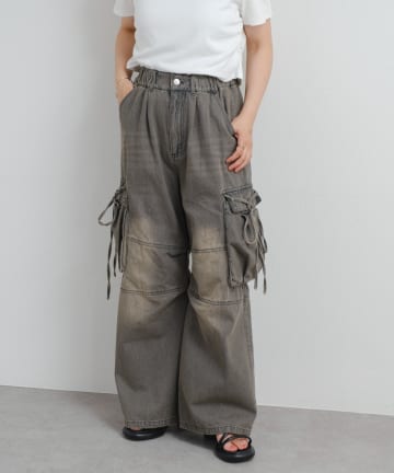 【新色追加/3サイズ展開/WEB限定サイズ】カーゴデニムパンツ