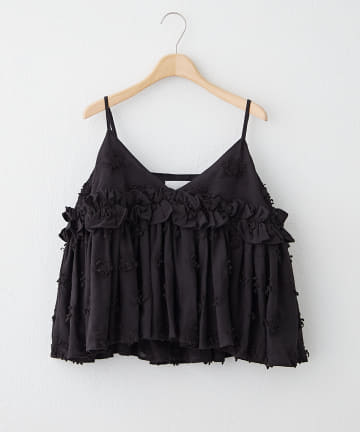 crinkle 3D embroidery camisole