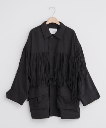 crinkle fringe M65 jacket