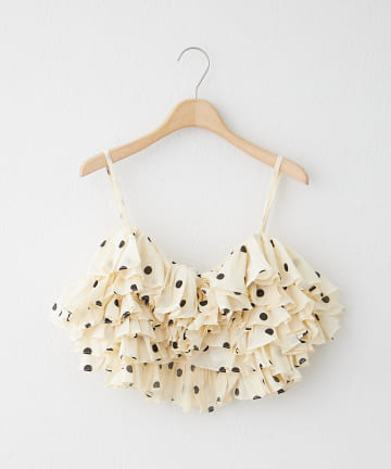 crinkle dot frill cami