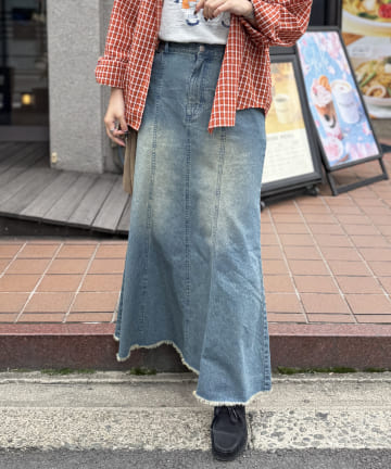 CPCM(シーピーシーエム) デニムマーメイドスカート