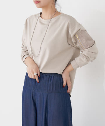 Jena　espace merveilleux(ジェナ　エスパスメルヴェイユ) コットンライクポンチカットソー