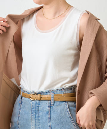 Jena　espace merveilleux(ジェナ　エスパスメルヴェイユ) チュール付リブタンク
