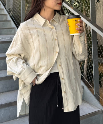 CIAOPANIC TYPY(チャオパニックティピー) 【WEB限定】リネンレーヨンレギュラーシャツ