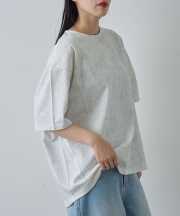 フェードポンチラウンドヘムTシャツ