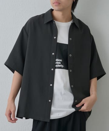 【セットアップ対応】WFACEワッシャー半袖シャツ