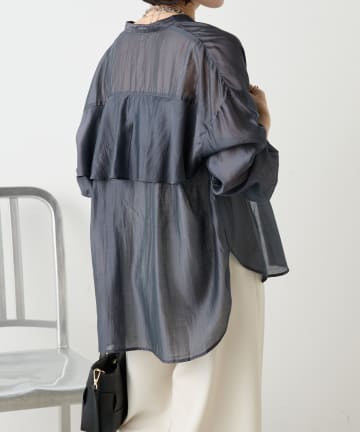 【ご好評につき再入荷！】後ろヨークラッフルシアーシャツ
