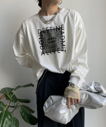 【WEB限定】チュール重ねロゴロンTEE