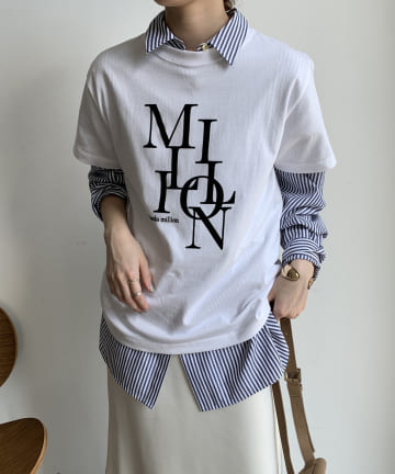 MILLION MIXフロッキーロゴTEE
