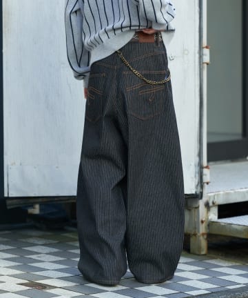 CIAOPANIC(チャオパニック) 【cian denim/シアンデニム】バギーワイドデニム